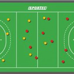 Magnetisch Coachbord Hockey 90x60cm