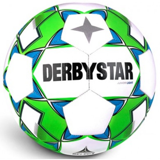 Training Bal Derbystar Junior Light Wit/Groen/Blauw - Maat 5