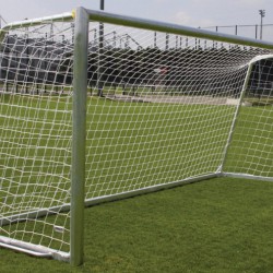Set doelnetten voor voetbaldoelen 5,0 x 2,0 x 0,8 x 1,5 (4mm) - Groen/Wit